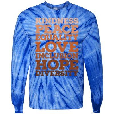 Peace Love Diversity Equality Juneteenth Black History Month Gift Tie-Dye Long Sleeve Shirt