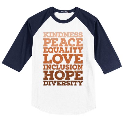 Peace Love Diversity Equality Juneteenth Black History Month Gift Baseball Sleeve Shirt