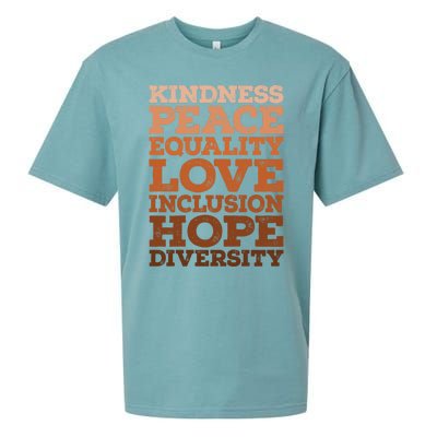 Peace Love Diversity Equality Juneteenth Black History Month Gift Sueded Cloud Jersey T-Shirt