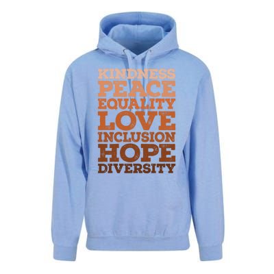 Peace Love Diversity Equality Juneteenth Black History Month Gift Unisex Surf Hoodie