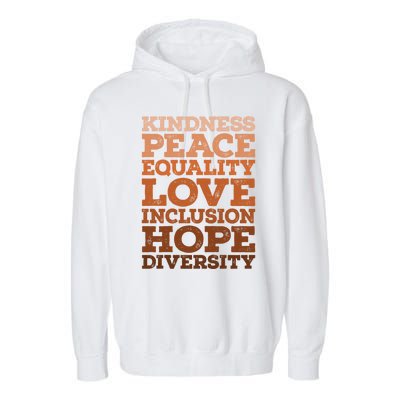 Peace Love Diversity Equality Juneteenth Black History Month Gift Garment-Dyed Fleece Hoodie