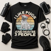 Pug Lover Dog Lover Gift Retro Pug Performance Shirt