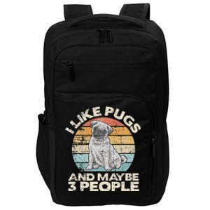 Pug Lover Dog Lover Gift Retro Pug Impact Tech Backpack