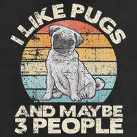 Pug Lover Dog Lover Gift Retro Pug Adult Drive Performance Visor