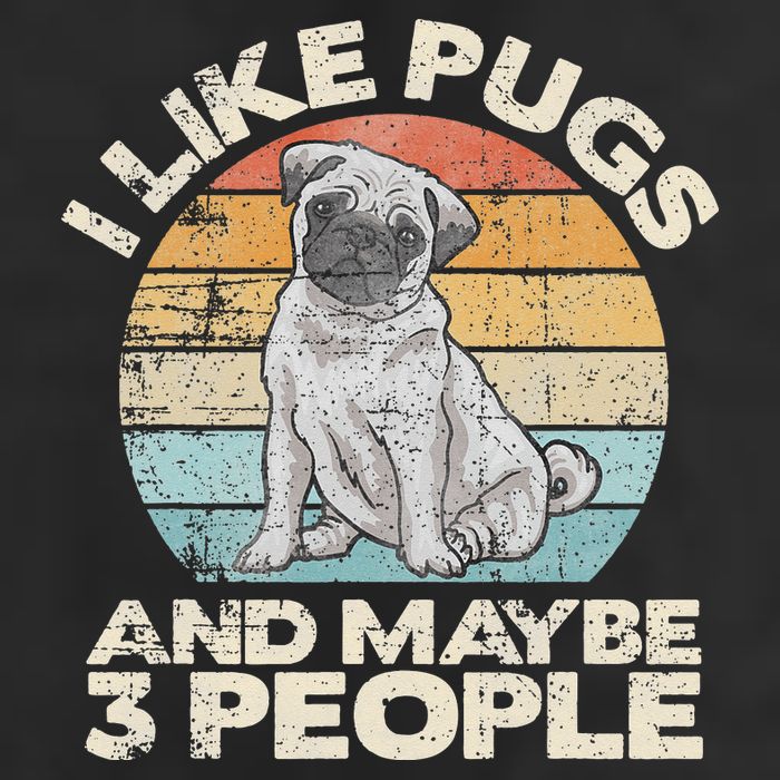 Pug Lover Dog Lover Gift Retro Pug Adult Drive Performance Visor