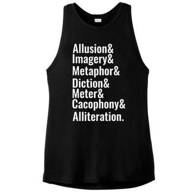 Poetry Literary Devices Literature Words Quote Meaningful Gift Ladies PosiCharge Tri-Blend Wicking Tank