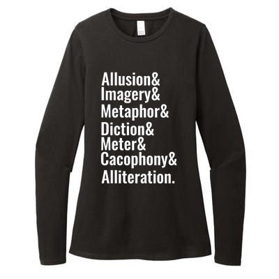 Poetry Literary Devices Literature Words Quote Meaningful Gift Womens CVC Long Sleeve Shirt