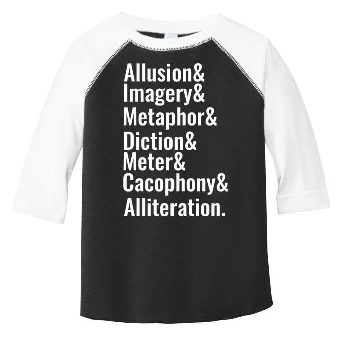 Poetry Literary Devices Literature Words Quote Meaningful Gift Toddler Fine Jersey T-Shirt