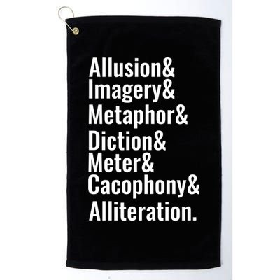 Poetry Literary Devices Literature Words Quote Meaningful Gift Golf Towel