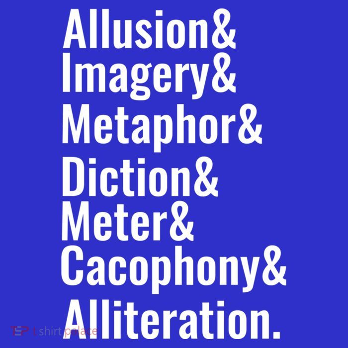 Poetry Literary Devices Literature Words Quote Meaningful Gift T-Shirt