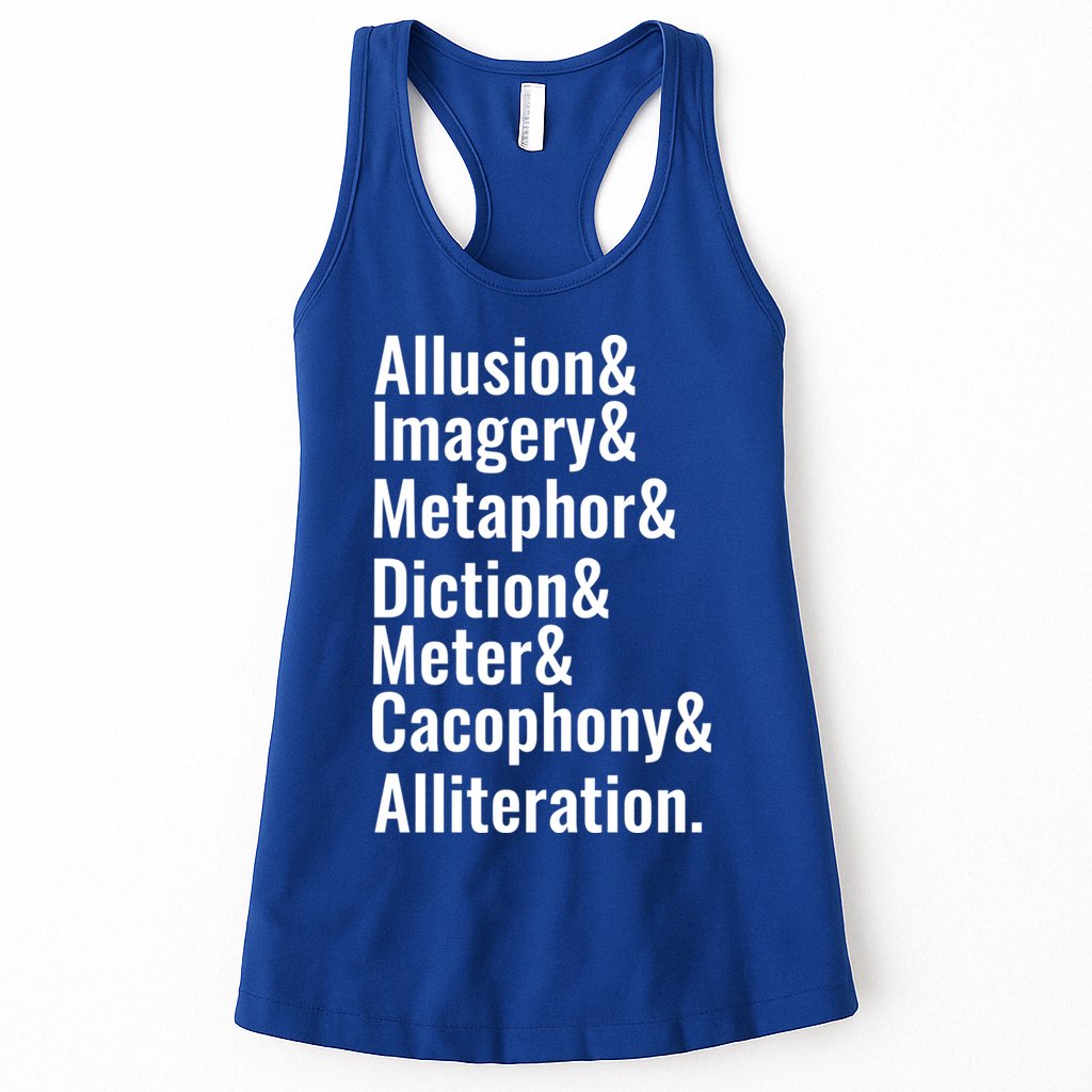 Poetry Literary Devices Literature Words Quote Meaningful Gift Womens Tank Top