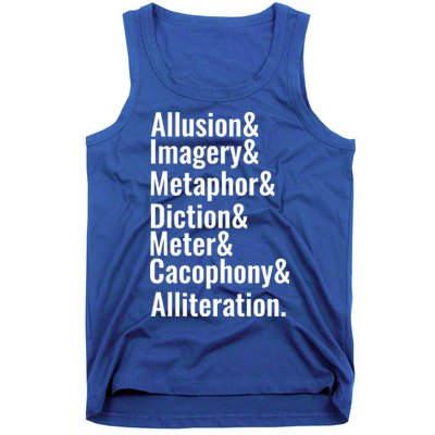 Poetry Literary Devices Literature Words Quote Meaningful Gift Tank Top