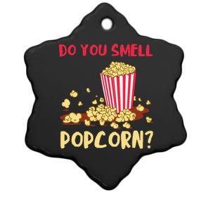 Popcorn Lover Do You Smell Movie Snack Popcorn Cinema Ceramic Star Ornament