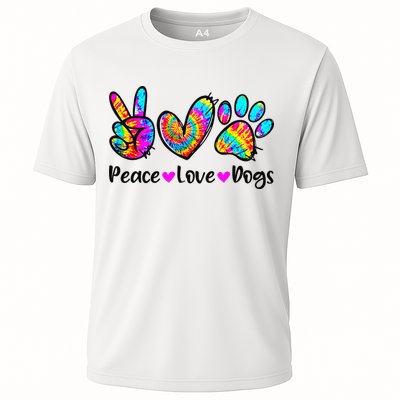 Peace Love Dogs Tie Dye Dog Paw Dog Mom Cute Mother's Day Performance Shirt