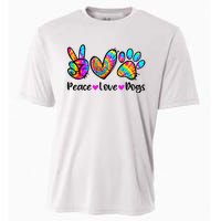 Peace Love Dogs Tie Dye Dog Paw Dog Mom Cute Mother's Day Cooling Performance Crew T-Shirt