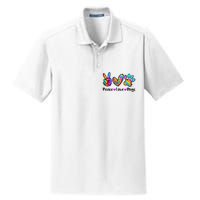 Peace Love Dogs Tie Dye Dog Paw Dog Mom Cute Mother's Day Dry Zone Grid Polo