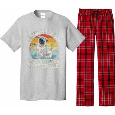 Pug Lover Dog Lover Gift Retro Pug Pajama Set