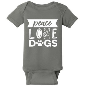 Peace Love Dogs Baby Bodysuit