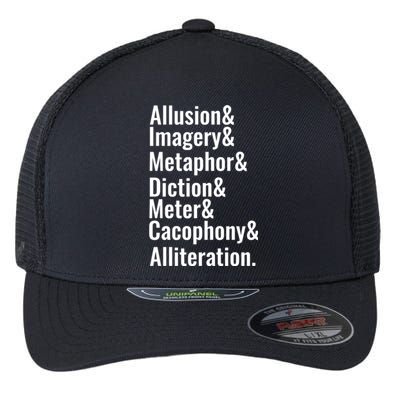 Poetry Literary Devices Literature Words Quote Great Gift Flexfit Unipanel Trucker Cap