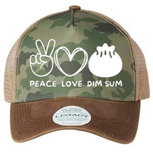 Peace Love Dim Sum Retro Dim Sum Lover Food Lover Legacy Tie Dye Trucker Hat