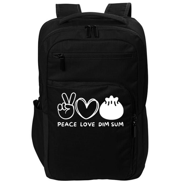 Peace Love Dim Sum Retro Dim Sum Lover Food Lover Impact Tech Backpack