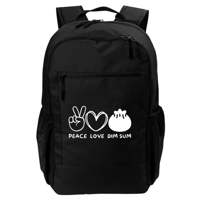 Peace Love Dim Sum Retro Dim Sum Lover Food Lover Daily Commute Backpack