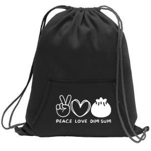 Peace Love Dim Sum Retro Dim Sum Lover Food Lover Sweatshirt Cinch Pack Bag