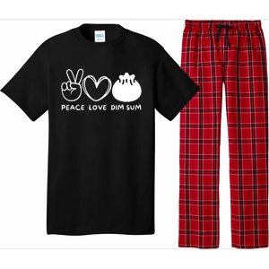 Peace Love Dim Sum Retro Dim Sum Lover Food Lover Pajama Set