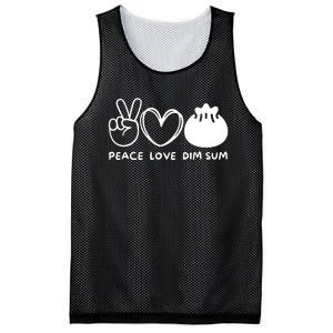 Peace Love Dim Sum Retro Dim Sum Lover Food Lover Mesh Reversible Basketball Jersey Tank