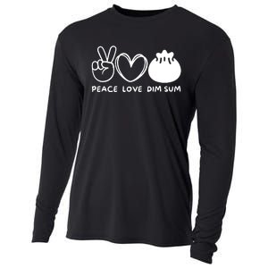 Peace Love Dim Sum Retro Dim Sum Lover Food Lover Cooling Performance Long Sleeve Crew