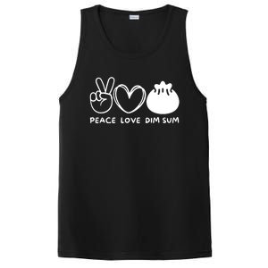 Peace Love Dim Sum Retro Dim Sum Lover Food Lover PosiCharge Competitor Tank