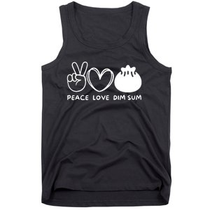 Peace Love Dim Sum Retro Dim Sum Lover Food Lover Tank Top