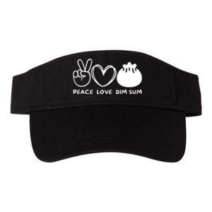 Peace Love Dim Sum Retro Dim Sum Lover Food Lover Valucap Bio-Washed Visor