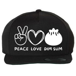 Peace Love Dim Sum Retro Dim Sum Lover Food Lover Wool Snapback Cap