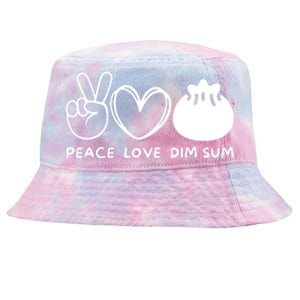 Peace Love Dim Sum Retro Dim Sum Lover Food Lover Tie-Dyed Bucket Hat