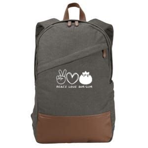 Peace Love Dim Sum Retro Dim Sum Lover Food Lover Cotton Canvas Backpack