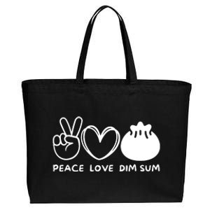 Peace Love Dim Sum Retro Dim Sum Lover Food Lover Cotton Canvas Jumbo Tote