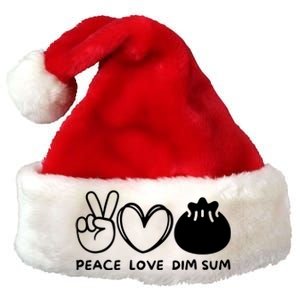 Peace Love Dim Sum Retro Dim Sum Lover Food Lover Premium Christmas Santa Hat