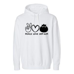 Peace Love Dim Sum Retro Dim Sum Lover Food Lover Garment-Dyed Fleece Hoodie