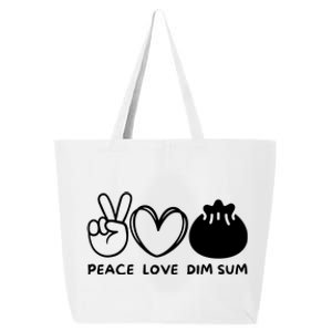 Peace Love Dim Sum Retro Dim Sum Lover Food Lover 25L Jumbo Tote