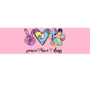 Peace Love Dogs Lover Puppy Paw Dog Bumper Sticker