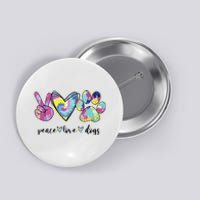 Peace Love Dogs Lover Puppy Paw Dog Button