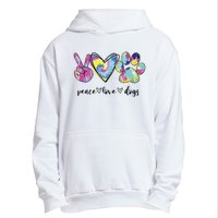 Peace Love Dogs Lover Puppy Paw Dog Urban Pullover Hoodie