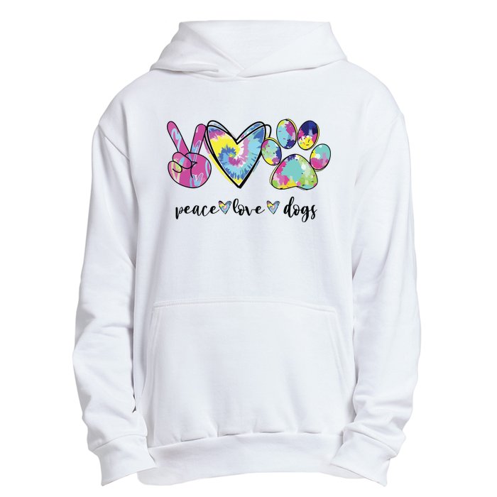 Peace Love Dogs Lover Puppy Paw Dog Urban Pullover Hoodie