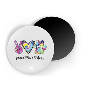 Peace Love Dogs Lover Puppy Paw Dog Magnet