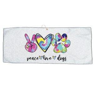 Peace Love Dogs Lover Puppy Paw Dog Large Microfiber Waffle Golf Towel