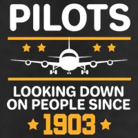 Pilots Looking Down On People Since 1903 7 Panel Mesh Trucker Snapback Hat