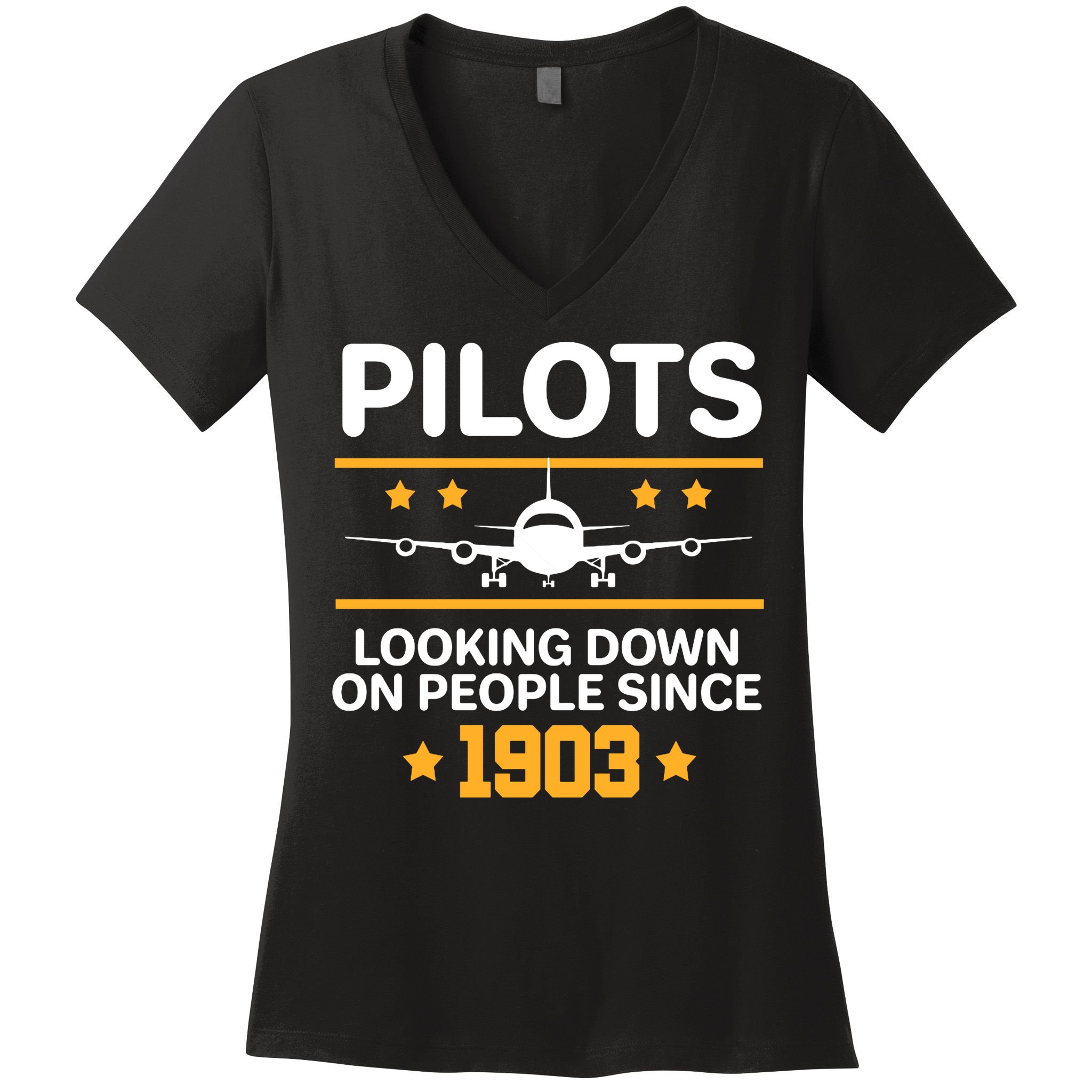 Pilots Looking Down On People Since 1903 Women's V-Neck T-Shirt