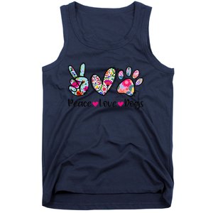 Peace Love Dogs Floral Dog Paw Dog Mom Cute Mothers Day Tank Top