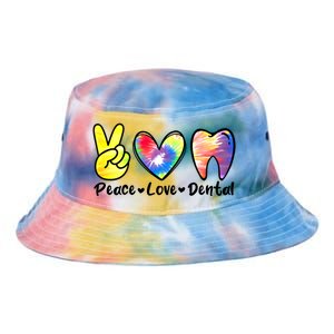 Peace Love Dental Gift Assistant Hygienist Dentist Gift Tie Dye Newport Bucket Hat